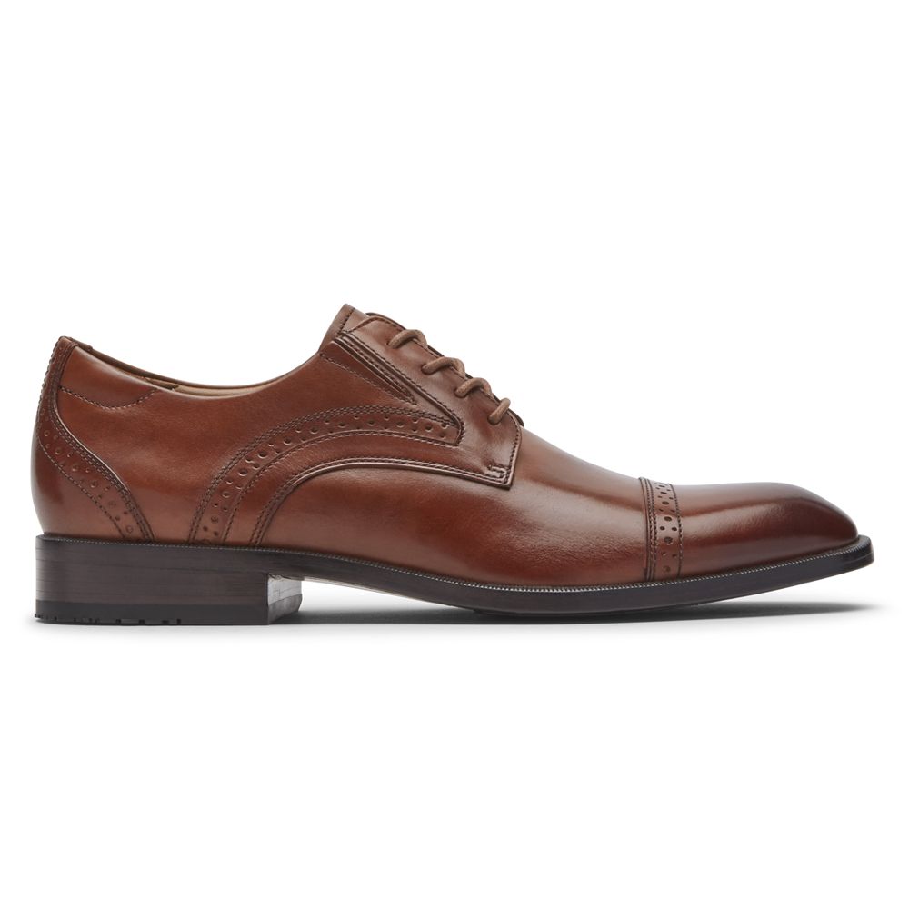 Rockport Canada Total Motion Office Cap Toe - Mens Oxfords Brown (ZVU720819)